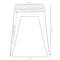Vintiquewise 17-in. Medium Decorative Accent Bar Stool for Indoor and Outdoor, Wooden Brown and Metal Black QI004465.M - alternate 7